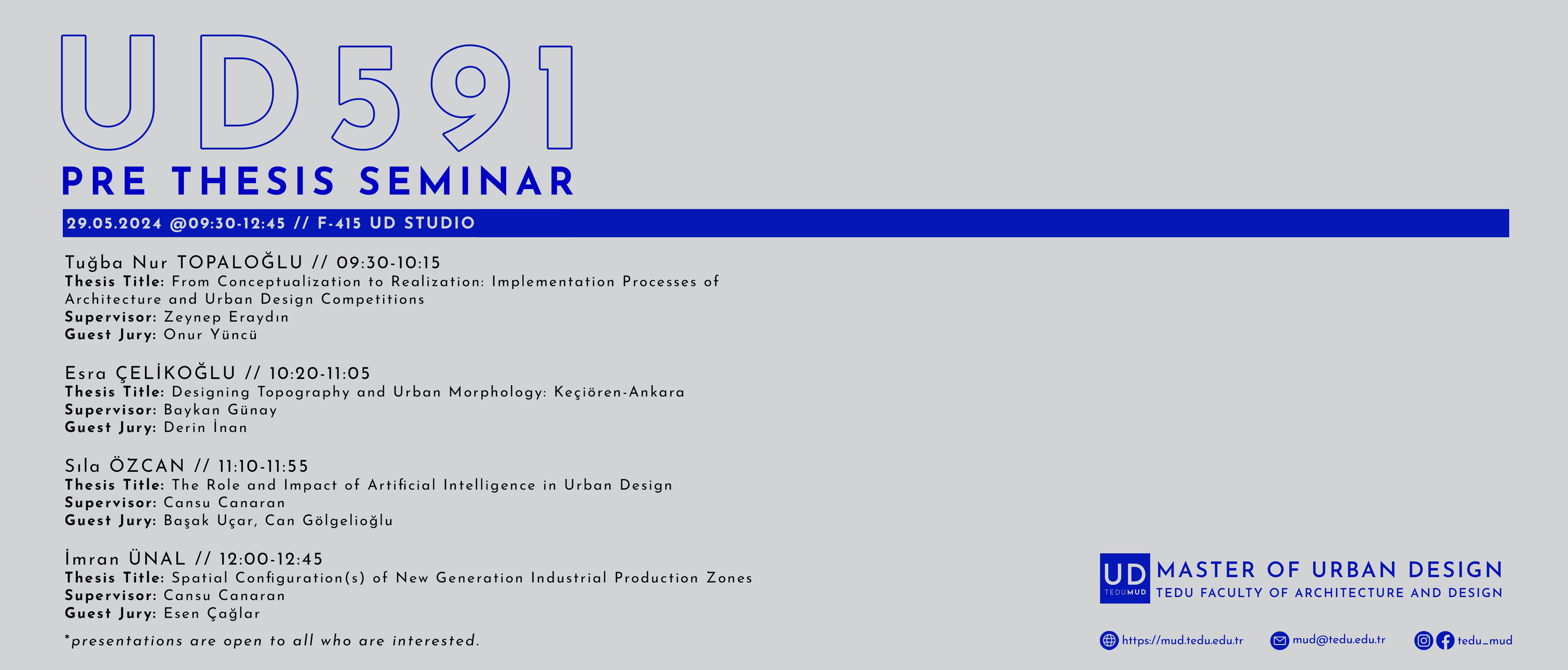 TEDUMUD thesis seminar